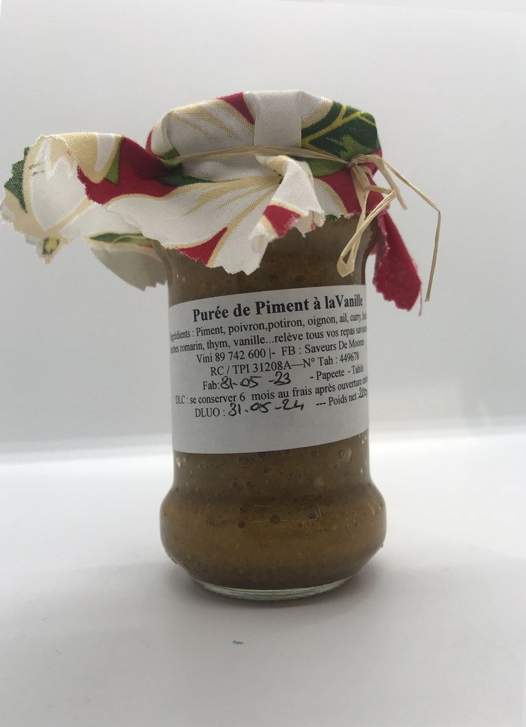 Purée piment vanille 220g, SAVEURS DE MOOREA