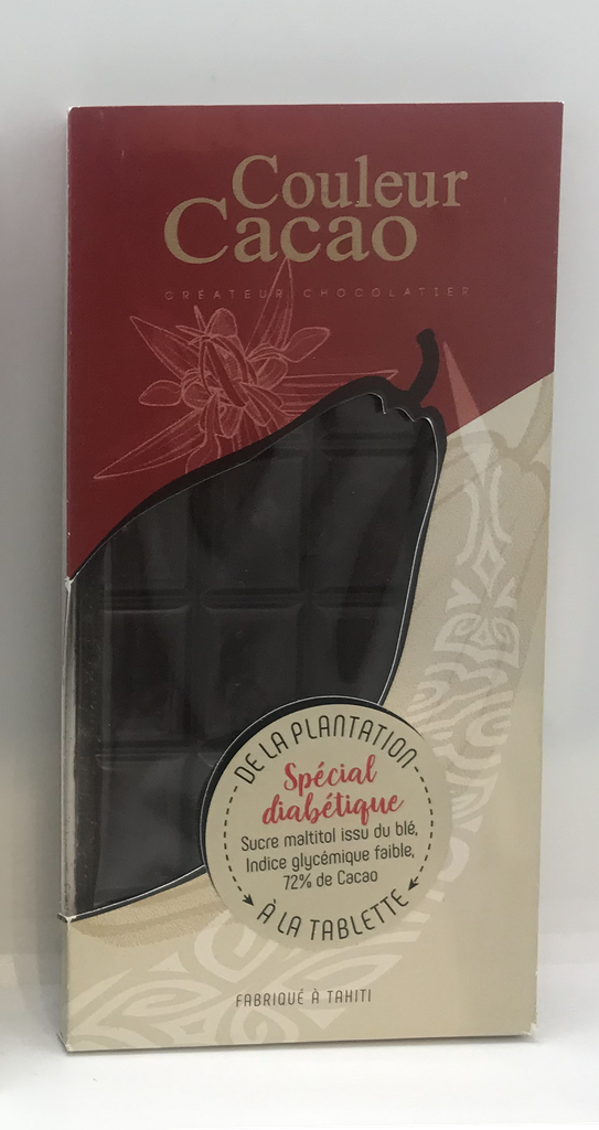 TABLETTE DIABETIQUE, COULEURS CACAO