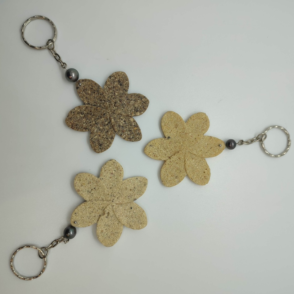 Porte clef Tipanier sable perle