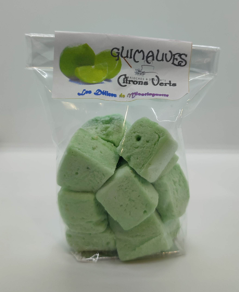 GUIMAUVE CITRON VERT 100 g, LES DÉLICES DES MISTINGUETTES